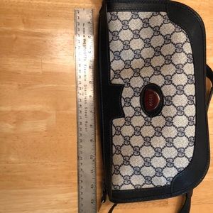 Vintage Gucci blue hobo shoulder bag & wallet